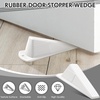 image:imageFrienda 4 Pcs Heavy Duty Rubber Door Stops Wedge StackableBlue  Jumbo 2 Tall TPR Wedge for Carpet Hardwood Concrete Tile Nonslip Stopper Design Stackable for Hotels Homes OfficesWhite