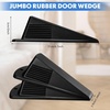 image:imageFrienda 4 Pcs Heavy Duty Rubber Door Stops Wedge StackableBlue  Jumbo 2 Tall TPR Wedge for Carpet Hardwood Concrete Tile Nonslip Stopper Design Stackable for Hotels Homes OfficesBlack