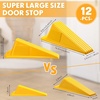 image:imageFrienda 4 Pcs Heavy Duty Rubber Door Stops Wedge StackableBlue  Jumbo 2 Tall TPR Wedge for Carpet Hardwood Concrete Tile Nonslip Stopper Design Stackable for Hotels Homes OfficesYellow