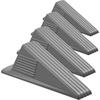 image:imageFrienda 4 Pcs Heavy Duty Rubber Door Stops Wedge StackableBlue  Jumbo 2 Tall TPR Wedge for Carpet Hardwood Concrete Tile Nonslip Stopper Design Stackable for Hotels Homes OfficesGray