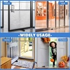 image:imageFrienda 4 Pcs Heavy Duty Rubber Door Stops Wedge StackableBlue  Jumbo 2 Tall TPR Wedge for Carpet Hardwood Concrete Tile Nonslip Stopper Design Stackable for Hotels Homes OfficesBlack Gray