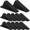 image:imageFrienda 4 Pcs Heavy Duty Rubber Door Stops Wedge StackableBlue  Jumbo 2 Tall TPR Wedge for Carpet Hardwood Concrete Tile Nonslip Stopper Design Stackable for Hotels Homes OfficesBlack