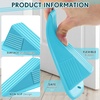 image:imageFrienda 4 Pcs Heavy Duty Rubber Door Stops Wedge StackableBlue  Jumbo 2 Tall TPR Wedge for Carpet Hardwood Concrete Tile Nonslip Stopper Design Stackable for Hotels Homes OfficesBlue
