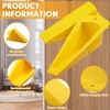 image:imageFrienda 4 Pcs Heavy Duty Rubber Door Stops Wedge StackableBlue  Jumbo 2 Tall TPR Wedge for Carpet Hardwood Concrete Tile Nonslip Stopper Design Stackable for Hotels Homes OfficesYellow