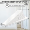 image:imageFrienda 4 Pcs Heavy Duty Rubber Door Stops Wedge StackableBlue  Jumbo 2 Tall TPR Wedge for Carpet Hardwood Concrete Tile Nonslip Stopper Design Stackable for Hotels Homes OfficesWhite