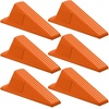 image:imageFrienda 4 Pcs Heavy Duty Rubber Door Stops Wedge StackableBlue  Jumbo 2 Tall TPR Wedge for Carpet Hardwood Concrete Tile Nonslip Stopper Design Stackable for Hotels Homes OfficesOrange