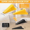 image:imageFrienda 4 Pcs Heavy Duty Rubber Door Stops Wedge StackableBlue  Jumbo 2 Tall TPR Wedge for Carpet Hardwood Concrete Tile Nonslip Stopper Design Stackable for Hotels Homes OfficesYellow
