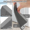 image:imageFrienda 4 Pcs Heavy Duty Rubber Door Stops Wedge StackableBlue  Jumbo 2 Tall TPR Wedge for Carpet Hardwood Concrete Tile Nonslip Stopper Design Stackable for Hotels Homes OfficesGray