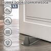 image:imageFrienda 4 Pcs Heavy Duty Rubber Door Stops Wedge StackableBlue  Jumbo 2 Tall TPR Wedge for Carpet Hardwood Concrete Tile Nonslip Stopper Design Stackable for Hotels Homes OfficesGray