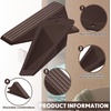 image:imageFrienda 4 Pcs Heavy Duty Rubber Door Stops Wedge StackableBlue  Jumbo 2 Tall TPR Wedge for Carpet Hardwood Concrete Tile Nonslip Stopper Design Stackable for Hotels Homes OfficesCoffee