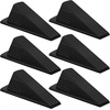 image:imageFrienda 4 Pcs Heavy Duty Rubber Door Stops Wedge StackableBlue  Jumbo 2 Tall TPR Wedge for Carpet Hardwood Concrete Tile Nonslip Stopper Design Stackable for Hotels Homes OfficesBlack