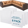 image:imageFrienda 6 Pack 4 Height x 24 Width x 24 Length High Density Outdoor Couch Cushion Replacements for Patio Furniture Square Upholstery Foam Pad for Couch Cushion Sofa Support Outdoor4 Height X 24 Width X 24 Length