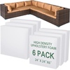 image:imageFrienda 6 Pack 4 Height x 24 Width x 24 Length High Density Outdoor Couch Cushion Replacements for Patio Furniture Square Upholstery Foam Pad for Couch Cushion Sofa Support Outdoor6 Height X 24 Width X 24 Length