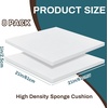 image:imageFrienda 8 Pack 2 x 20 x 20Upholstery High Density Foam Cushion 50 ILD Replacement Square Cut to Size Foam Couch or Commercial Dinning Chair Couches Chair Padding DIY Projects1 x 24 x 24