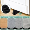 image:imageFrienda 8 Pack Large Door Stoppers Heavy Duty Rubber Stopper for Bottom of Door Wedge Stopper for Home Office BlackBlack