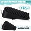 image:imageFrienda 8 Pack Large Door Stoppers Heavy Duty Rubber Stopper for Bottom of Door Wedge Stopper for Home Office BlackBlack