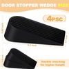 image:imageFrienda 8 Pack Large Door Stoppers Heavy Duty Rubber Stopper for Bottom of Door Wedge Stopper for Home Office BlackBlack