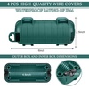 image:imageFrienda Outdoor Extension Cord Safety Cover Waterproof Cord Connector Protector Ip44 with 4 Detachable Latches Plug Cover Electrical Safety Box for Holiday Outlet Decoration LightsGreen 4 Pack