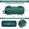 image:imageFrienda Outdoor Extension Cord Safety Cover Waterproof Cord Connector Protector Ip44 with 4 Detachable Latches Plug Cover Electrical Safety Box for Holiday Outlet Decoration LightsGreen 8 Pack