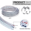image:imageFrienda Wire Reinforced Flexible Hose with Fasteners 1 Inch ID 10 Ft  Marine Bilge Pump Hose Heavy Duty PVC Vacuum Hoses Clear Flexible Pipe High Pressure Oil Drain Hose Tube Pond Boat Pool246 Ft  1 Inch Id