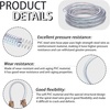 image:imageFrienda Wire Reinforced Flexible Hose with Fasteners 1 Inch ID 10 Ft  Marine Bilge Pump Hose Heavy Duty PVC Vacuum Hoses Clear Flexible Pipe High Pressure Oil Drain Hose Tube Pond Boat Pool10 Ft  34 Inch Id