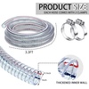 image:imageFrienda Wire Reinforced Flexible Hose with Fasteners 1 Inch ID 10 Ft  Marine Bilge Pump Hose Heavy Duty PVC Vacuum Hoses Clear Flexible Pipe High Pressure Oil Drain Hose Tube Pond Boat Pool33 Ft  1 Inch ID