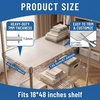 image:imageFrienda Wire Shelf Liners18 x 24 InchClearSet of 10  Heavy Duty Shelf Liners for Wire Shelving Plastic Waterproof Protector Mat Non Adhesive for Metal Rack Tier Shelving UnitClear