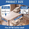 image:imageFrienda Wire Shelf Liners18 x 24 InchClearSet of 10  Heavy Duty Shelf Liners for Wire Shelving Plastic Waterproof Protector Mat Non Adhesive for Metal Rack Tier Shelving UnitClear