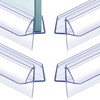 image:imageFrienda 1 Pcs Shower Door Side Seal 38 x 93 Clear PVC Glass Shower Door Frameless Seal Strip for Replacement Stopping Leaks and Creating Water BarrierBottom Seal