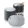 image:imageFrienda 25 Pcs Drum Top Oil Absorbent Pads for 55 Gallon Drums Barrel Absorbent Pads Mat 22 Diameter Lid Oil Mat with Bungs 075 and 2 DiameterGrayGray