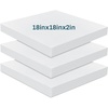 image:imageFrienda 3 Pack 2 x 20 x 20 Upholstery High Density Foam Cushion  22 Density 50ild Replacement Square Cut to Size Foam Padding Seat Couch for Patio Furniture Commercial Dinning Benches2 x 18 x 18 Inch