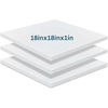 image:imageFrienda 3 Pack 2 x 20 x 20 Upholstery High Density Foam Cushion  22 Density 50ild Replacement Square Cut to Size Foam Padding Seat Couch for Patio Furniture Commercial Dinning Benches1 x 18 x 18 Inch
