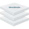 image:imageFrienda 3 Pack 2 x 20 x 20 Upholstery High Density Foam Cushion  22 Density 50ild Replacement Square Cut to Size Foam Padding Seat Couch for Patio Furniture Commercial Dinning Benches2 x 16 x 16 Inch