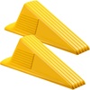 image:imageFrienda 4 Pcs Heavy Duty Rubber Door Stops Wedge StackableBlue  Jumbo 2 Tall TPR Wedge for Carpet Hardwood Concrete Tile Nonslip Stopper Design Stackable for Hotels Homes OfficesYellow