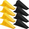 image:imageFrienda 4 Pcs Heavy Duty Rubber Door Stops Wedge StackableBlue  Jumbo 2 Tall TPR Wedge for Carpet Hardwood Concrete Tile Nonslip Stopper Design Stackable for Hotels Homes OfficesBlack Yellow