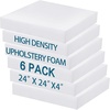 image:imageFrienda 6 Pack 4 Height x 24 Width x 24 Length High Density Outdoor Couch Cushion Replacements for Patio Furniture Square Upholstery Foam Pad for Couch Cushion Sofa Support Outdoor4 Height X 24 Width X 24 Length