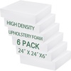 image:imageFrienda 6 Pack 4 Height x 24 Width x 24 Length High Density Outdoor Couch Cushion Replacements for Patio Furniture Square Upholstery Foam Pad for Couch Cushion Sofa Support Outdoor6 Height X 24 Width X 24 Length