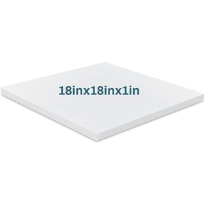 image:imageFrienda 1 Pack 1 x 18 x 18 Upholstery High Density Craft Foam Sheets Replacement Square Cut to Size Cushion Chair Padding Suitable for Shipping Packing Cushion Foam Mailing CosplayWhiteWhite