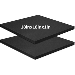 image:imageFrienda 2 Pack 3 x 24 x 24 Upholstery High Density Foam Square White  Cushion Padding 22 Density 50ILD Replacement Square Cut to Size Foam for Couch Chair Packing Shipping DIY Cosplay ProjectsBlack