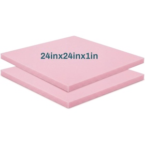 image:imageFrienda 2 Pack 3 x 24 x 24 Upholstery High Density Foam Square White  Cushion Padding 22 Density 50ILD Replacement Square Cut to Size Foam for Couch Chair Packing Shipping DIY Cosplay ProjectsPink