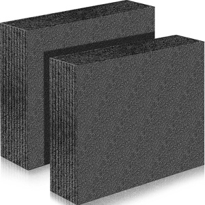 image:imageFrienda 2 Pcs Black Polyurethane Foam Block Inserts for Cases  12 x 10 x 213 Inch Thick Padding Inserts Foam for DIY Crafts Cuttable Packing Padding for Tool Box Camera and StorageBlack