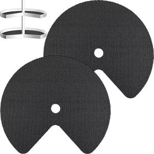 image:imageFrienda 2 Pcs Lazy Susan Shelf Liners  Non Adhesive Non Slip Kitchen Cabinet Liners for Refrigerator Pantry Sink amp Cupboard Storage31 InchGrayBlack