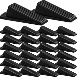 image:imageFrienda 24 Pcs Door Stoppers Bulk Rubber Stop Height up to 12 Inches Wedge Stopper for Heavy Duty Door Bottom Carpet Tile Concrete Wooden Floor BlackBlack