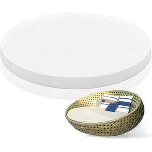 image:imageFrienda 3 Height 66 Diameter High Density Foam Round Cushion Insert 35 D Upholstery Cushion Circle Mattress for Outdoor Indoor Round Bed Patio Daybed Mattress4 Height