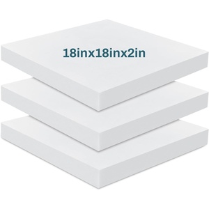 image:imageFrienda 3 Pack 2 x 20 x 20 Upholstery High Density Foam Cushion  22 Density 50ild Replacement Square Cut to Size Foam Padding Seat Couch for Patio Furniture Commercial Dinning Benches2 x 18 x 18 Inch