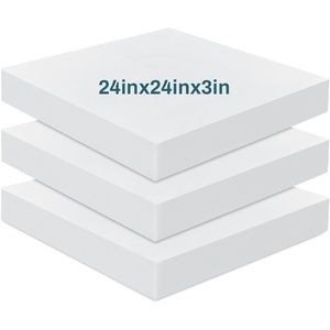 image:imageFrienda 3 Pack 2 x 20 x 20 Upholstery High Density Foam Cushion  22 Density 50ild Replacement Square Cut to Size Foam Padding Seat Couch for Patio Furniture Commercial Dinning Benches3 x 24 x 24 Inch