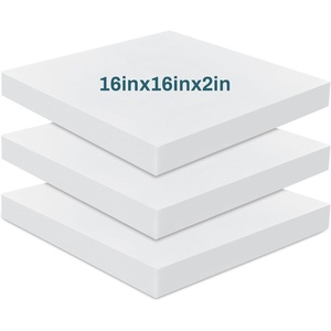image:imageFrienda 3 Pack 2 x 20 x 20 Upholstery High Density Foam Cushion  22 Density 50ild Replacement Square Cut to Size Foam Padding Seat Couch for Patio Furniture Commercial Dinning Benches2 x 16 x 16 Inch
