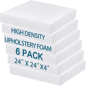 image:imageFrienda 6 Pack 4 Height x 24 Width x 24 Length High Density Outdoor Couch Cushion Replacements for Patio Furniture Square Upholstery Foam Pad for Couch Cushion Sofa Support Outdoor4 Height X 24 Width X 24 Length