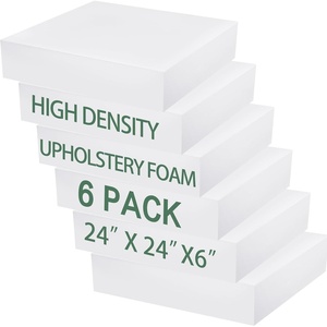 image:imageFrienda 6 Pack 4 Height x 24 Width x 24 Length High Density Outdoor Couch Cushion Replacements for Patio Furniture Square Upholstery Foam Pad for Couch Cushion Sofa Support Outdoor6 Height X 24 Width X 24 Length