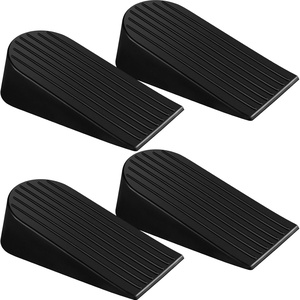 image:imageFrienda 8 Pack Large Door Stoppers Heavy Duty Rubber Stopper for Bottom of Door Wedge Stopper for Home Office BlackBlack